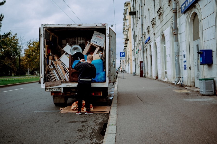 Déchargement du camion